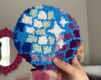 Handmade Disco Ball Punch Needle Wall Hanging