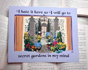 I Hate It Here Bookish, Book Lover Art Print