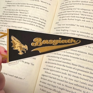 Basgiath Transparent Vintage Sports Pennant Fourth Wing Inspired Sticker immagine 1