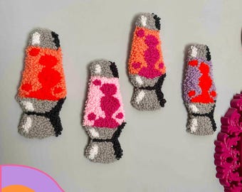Custom Lava Lamp Punch Needle Wall Hanging