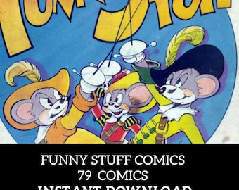 Laugh Out Loud! 79 Hilarious Issues of Funny Stuff Comics  Instant Digital Download"- CBR Format