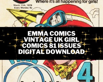 Emma Comics Vintage Uk Girl Comics 81 Issues Digital Download- CBR Format