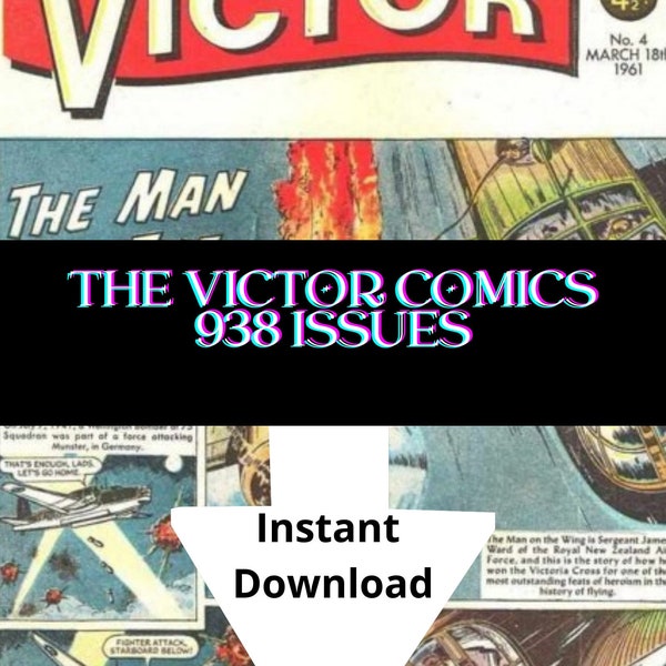 Victor Comics Collection 938 Issues - Vintage Action and Adventure - Digital Download-CBR Format