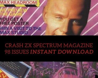 Crash ZX Spectrum Magazine Vintage Uk Computing Magazine 98 Issues Digital Download