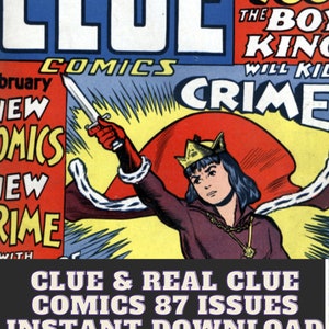 Clue Comics + Real Clue Crime Stories Vintage Us Comics 87 Issues golden Age Digital Download-cbr Format