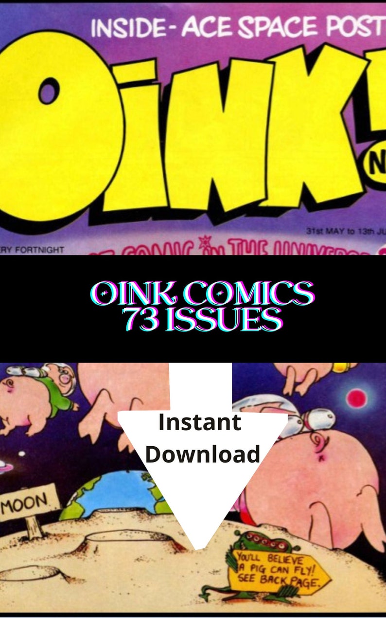 Oink Comics Complete Digital Download 73 Issues Collection of Whimsical and Wacky Adventures-CBR Format image 1