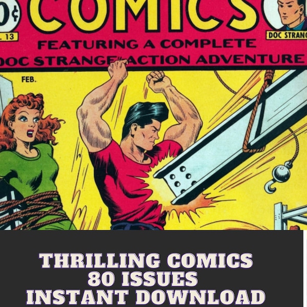 Thrilling Comics 1-80 (1940-1951) Complete Collection - Vintage Digital Download-CBR Format