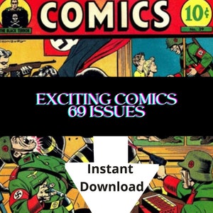 Exciting Comics: Vintage Golden Age - Complete Run of 69 Issues Digital Download- CBR Format