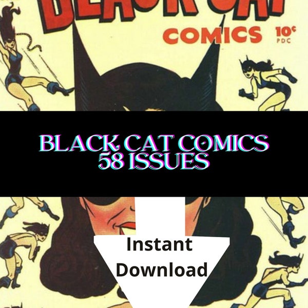 Black Cat Vintage Comics 58 Issues Digital Download-cbr Format