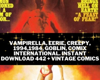 Vampirella, Eerie, Creepy, 1994,1984, Goblin, Comix International. Warren Publishing Instant Download 442 + Vintage Comics-CBR Format