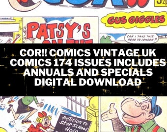 Cor!! Comics Vintage UK Comics 174 Issues includes Annuals and Specials Digital Download-cbr Format