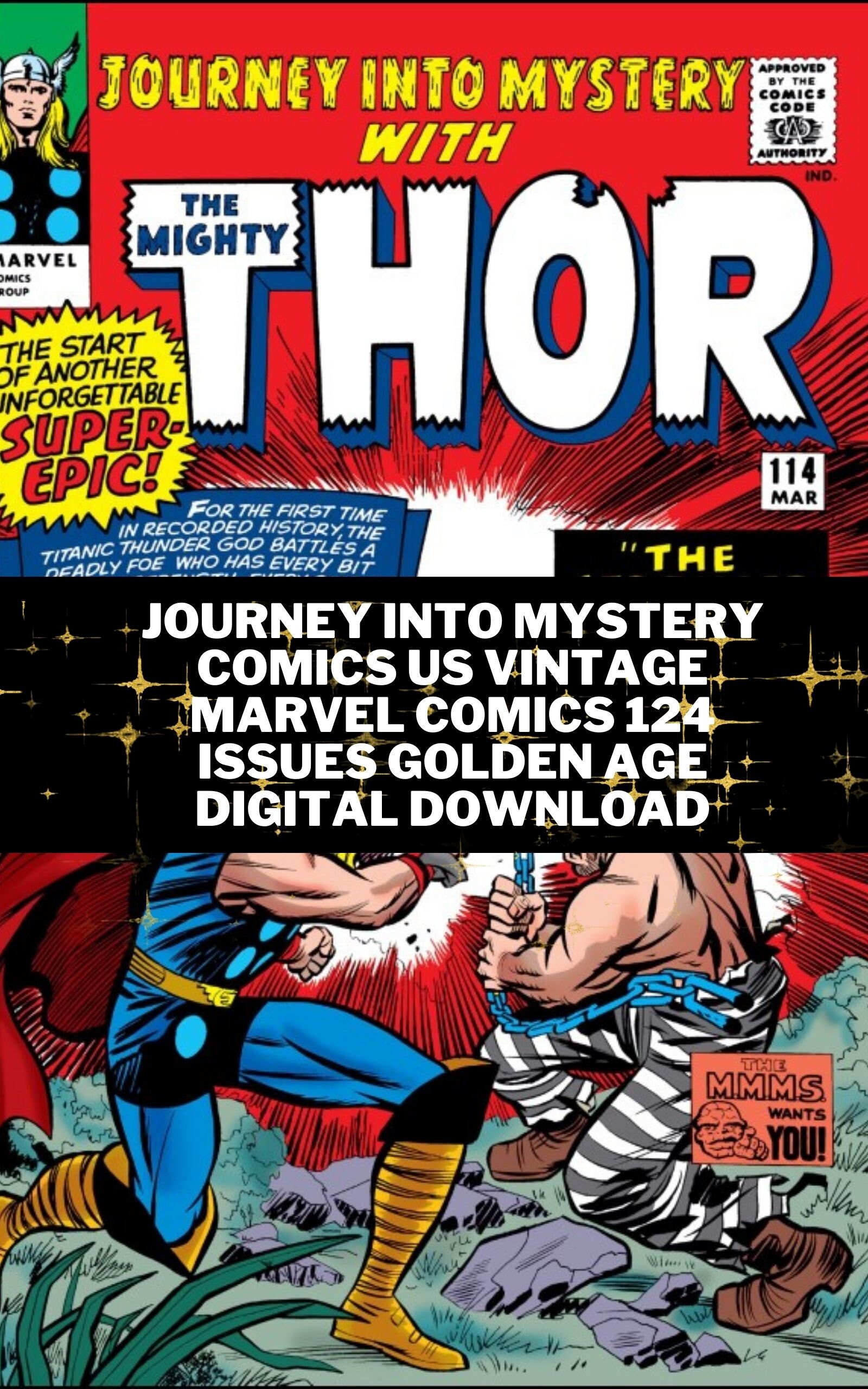 Journey Into Mystery Comics Us Vintage Marvel Comics 124 - Etsy Canada