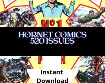 Hornet UK Boys Comics -  520 Issues Vintage Digital Download- CBR Format