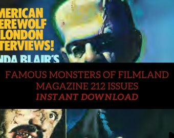Famous Monsters of Filmland Vintage Us Horror Magazine 212 Hefte enthält Extras Digital Download-CBR Format