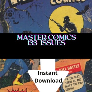 Master Comics: Complete Vintage Issue Collection - 133 Issues Digital Download- CBR Format Issues 3;5;6 are Missing