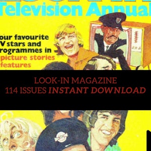 Look-In Magazine vintage UK silver Age Children's Magazine 114 numéros à téléchargement numérique - Format CBR