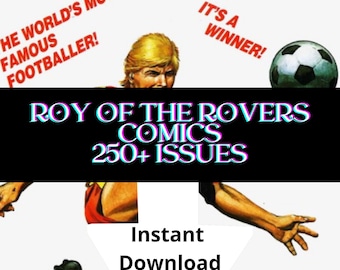 Roy of the Rovers Comics 250+ issues - Vintage Football Adventure - Digital Download-CBR Format