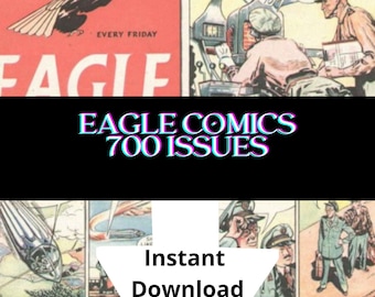 Eagle Comics 1950-1994 Dan Dare Vintage Comics 700 Issues Digital Download- CBR Format