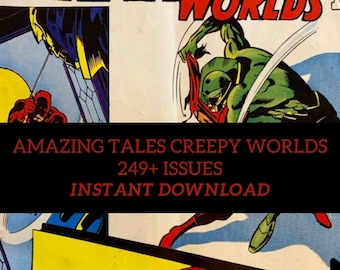 Amazing Tales Creepy Worlds comics Vintage Uk/us Comics 249+ Issues Digital Download-cbr Format