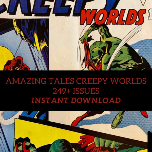 Amazing Tales Creepy Worlds comics Vintage Uk/us Comics 249+ Issues Digital Download-cbr Format
