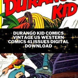 Durango Kid Comics Vintage Us Western Comics 41 Issues Digital Download- CBR Format