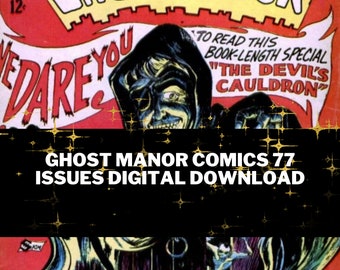 Ghost Manor Comics - 255 Issues Digital Download of Classic Horror Comics- CBR Format