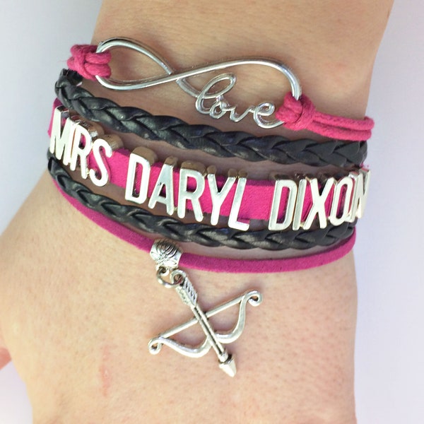 Mrs Daryl Dixon Walking Dead wrap layered bracelet