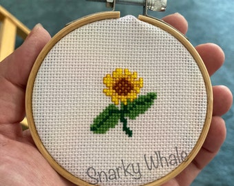 Mini Sunflower Cross Stitch Pattern