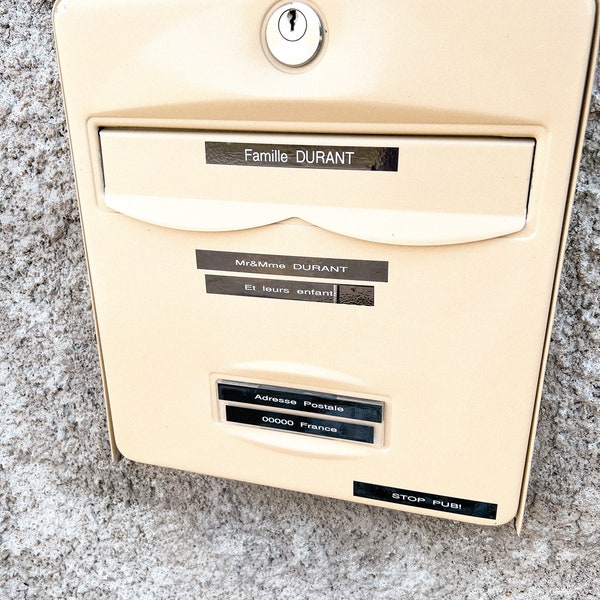 Personalized mailbox and storage sticker