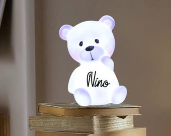 Customizable bear-shaped night light