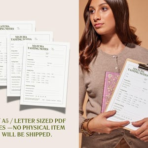 Matcha Text.pdf Matcha Tasting Notes Printable | Minimalist Tea Journal | Matcha Event ...