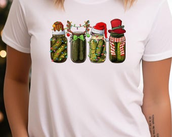 Christmas Pickle Jar Shirt, Funny Christmas Tee, Pickle Lover Gift, Holiday Foodie Sweatshirt, Funny Christmas Gift Shirt