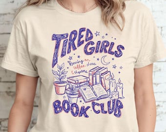 Camiseta del Club de Lectura para Chicas Cansadas, Sudadera Divertida para Amantes de los Libros, Camiseta de Capítulos de Caos de Café, Regalo para Literarios, Camiseta Retro para Ratones de Biblioteca, Regalo para Lectores
