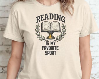 Reading Is My Favorite Sport Shirt, Funny Book Lover Gift, Vintage Bookworm Sweatshirt, Librarian Tshirt, Bookish Tee, Reading Club Shirts