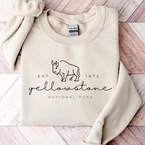 Yellowstone Sweatshirt, Yellowstone National Park Sweatshirt, Family Road Trip Shirt, Camping Sweatshirt, Hiking Shirt, Nature Lover Gift