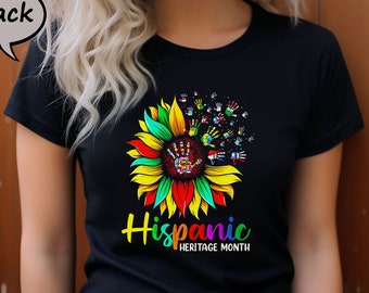 Hispanic Heritage Month Flower Shirt, Hispanic Heritage Shirt, Latina Tee, Hispanic Tee, Latin America Tee, Countries Flags Celebration Tee