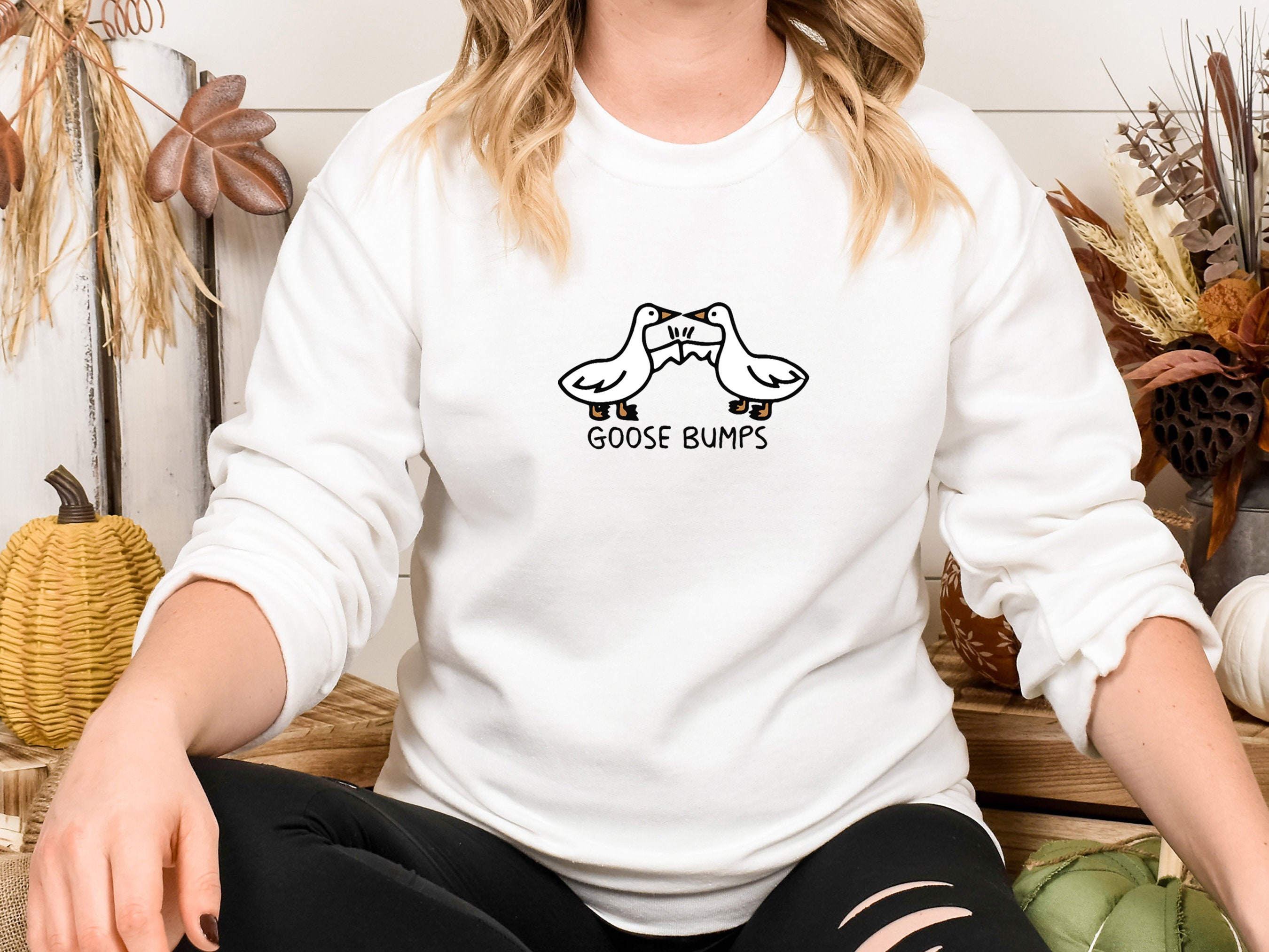 Discover Goose Bumps Sweatshirt, Silly Goose Sweatshirt, Funny Goose Sweatshirt, High Five Sweatshirt, Best Friends Sweatshirt, Fist Bump Sweatshirt