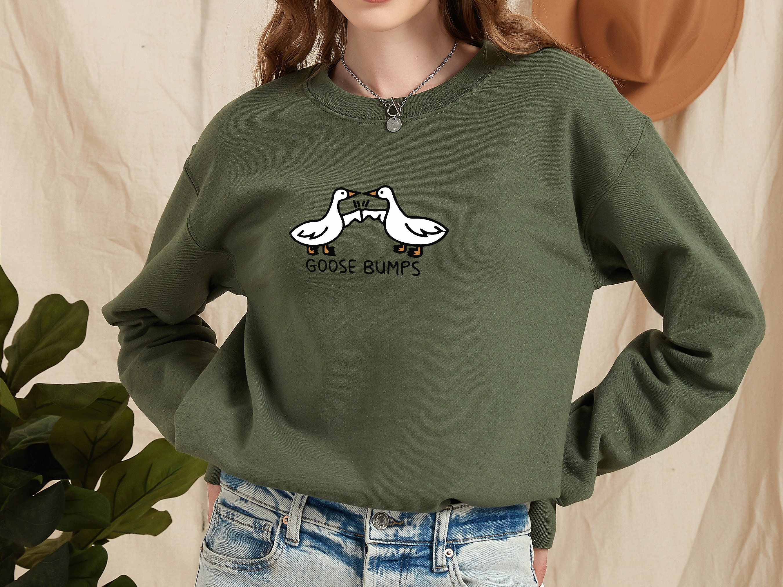 Discover Goose Bumps Sweatshirt, Silly Goose Sweatshirt, Funny Goose Sweatshirt, High Five Sweatshirt, Best Friends Sweatshirt, Fist Bump Sweatshirt