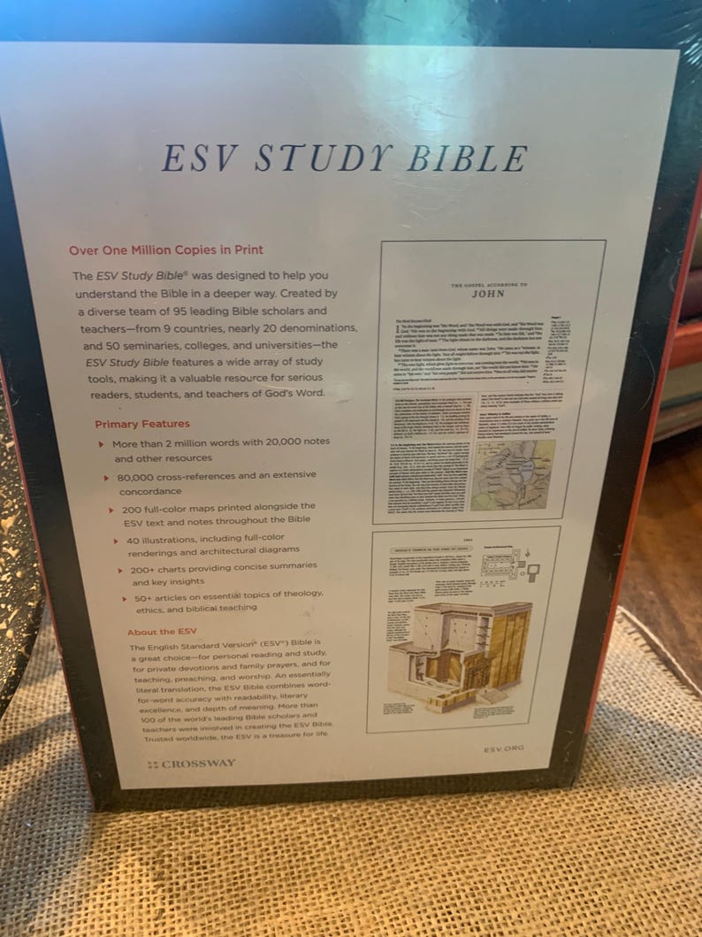 New ESV Study Bible, English Standard Version, With Notes & Concordance ...
