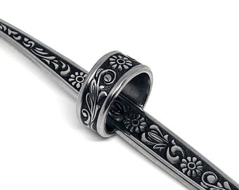 The Cosmos Ring | Repurposed Silverware Ring | Vintage | Spoon Ring | Stainless Steel | Handmade Jewellery