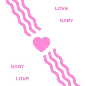 Affiche "Love baby" version numérique