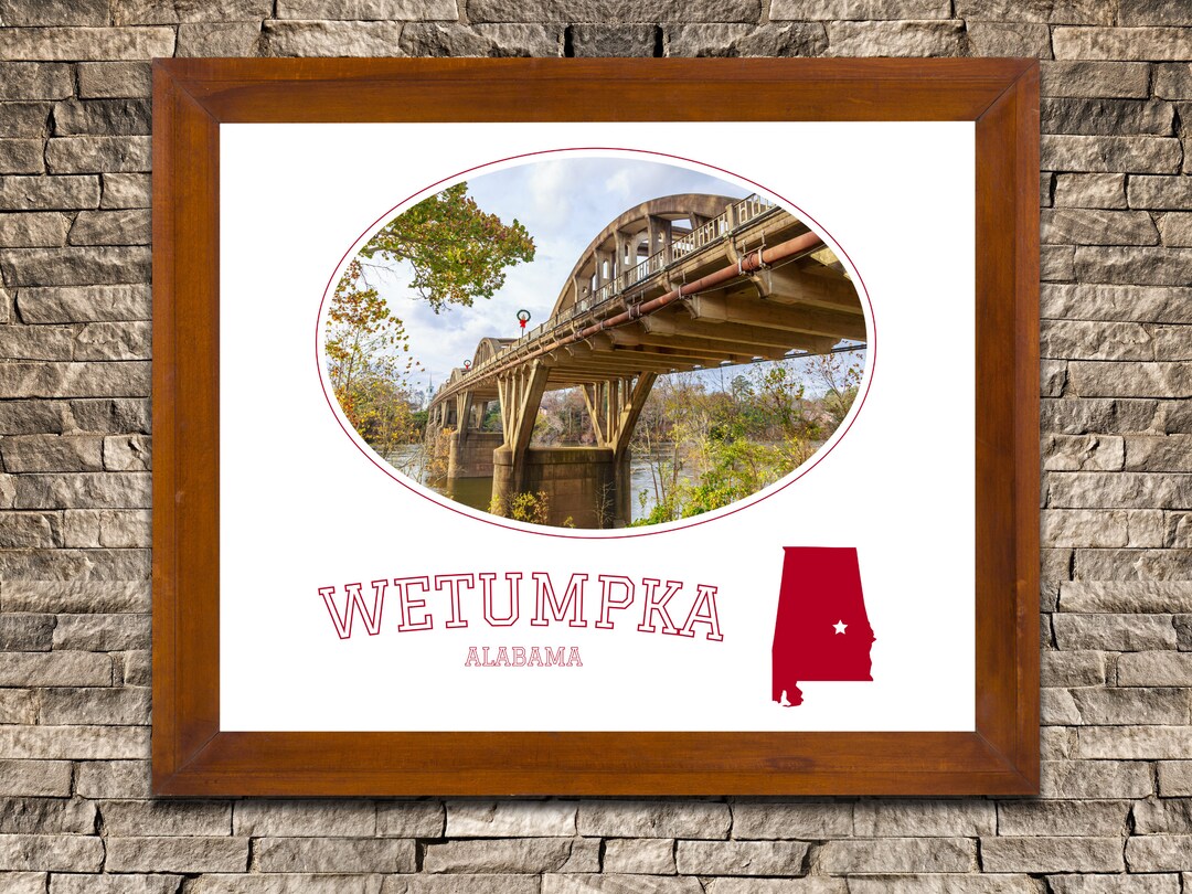 Wetumpka Alabama Svg Jpg Png Pdf Silhouette Digital Etsy