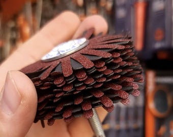 Flap Sanding Wheel for Drill or Air Die Grinder – Abrasive Rotary Brush 25,000 RPM – Wood Finishing and Surface Prep Tool