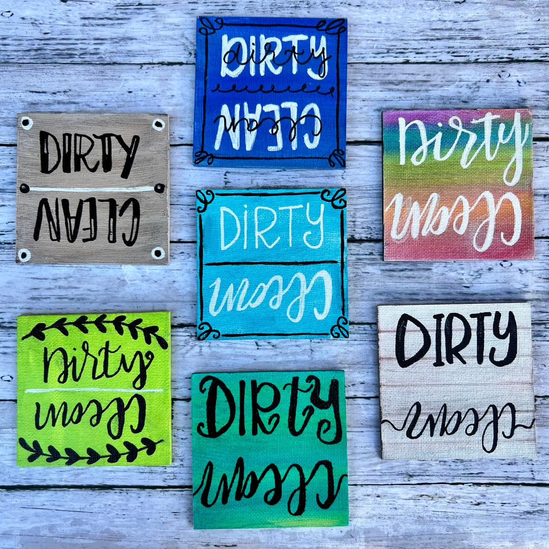 Dishwasher Assorted Colors Clean Dirty Etsy