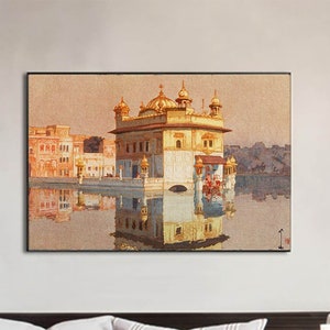 1931 GoldenTempleIn Amritsar-Hiroshi Yoshida,Vintage Japan Poster,Japanische Kunstdruck,Ukiyoe Kunst,Holzblock Drucke,Wunschgröße verfügbar