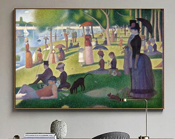 ジョルジュ・スーラ：グランド・ジャット島の日曜日の午後（1884年