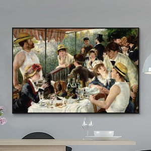 Luncheon of the Boating Party - Pierre-Auguste Renoir-famous painting,Giclee Print,ainting posters,canvas Wall Art,Custom sizes available
