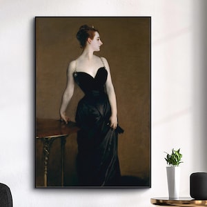 Portrait of Madame X - John Singer Sargent-famous painting,Giclee Print,fine art,painting posters,canvas Wall Art,Custom sizes available