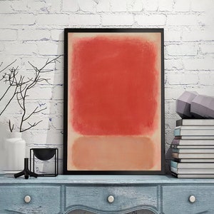 Red-and-Pink-on-Pink-Mark Rothko,Rothko art Poster,home office decor,Modern Wall Decor,Abstract Minimalism Painting,custom size available