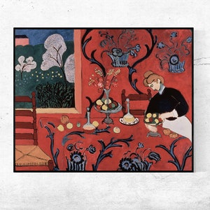 The Red Room (Harmony in Red)-Henri Matisse,Matisse Poster,Giclee Print,Expressionism,Fauvism,Home Decor,Wall Art,Custom size available